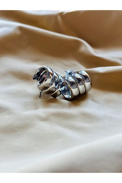 Venüs Accessory Sequential Model Steel Earrings