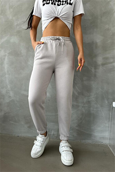 oshebu Gri – Jogger 3 İplik Şardonlu Eşofman Altı