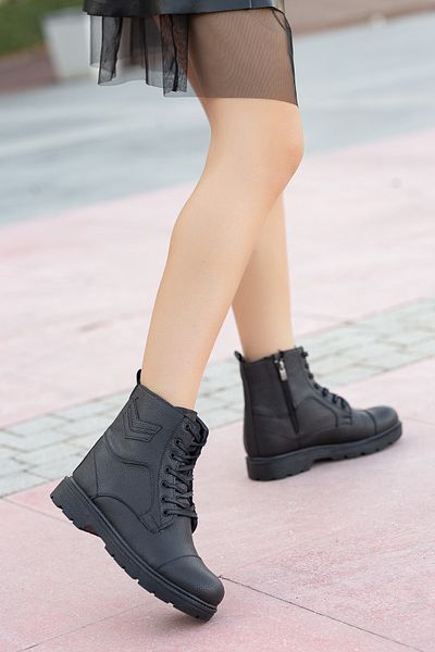Sanvio Tarzkar Schwarze Damenstiefel für den Alltag, bequem, kalt und wasserdicht, robuste, rutschfeste Sohle