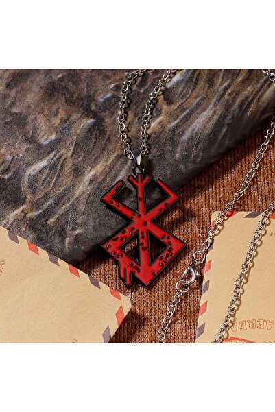 DÜKKAN DESİGN BERSERK Animesi Siyah Logo Kolye