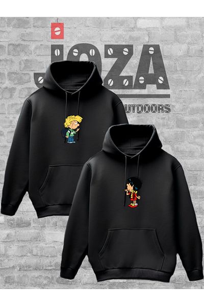 Joza Outdoors Women Men Unisex Cedric Chen Printed Lover Couple Combination Design Hooded Sweatshirt 2 Piece Set