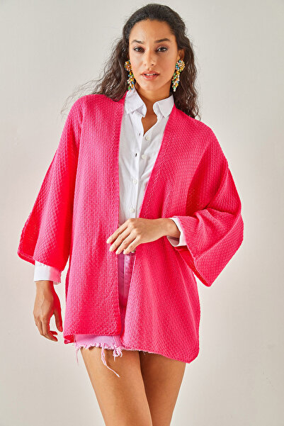 Olalook Women's Fuchsia Bat Spring Cardigan HRK-19000057