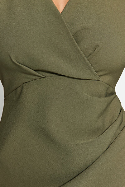 Trendyol Collection Khaki duplasoros szőtt ruha TWOAW24EL00737