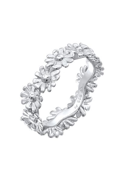 ELLI Hippie-Ring aus 925er-Silber – Bandring-Blute, Blume-Blumen-Design