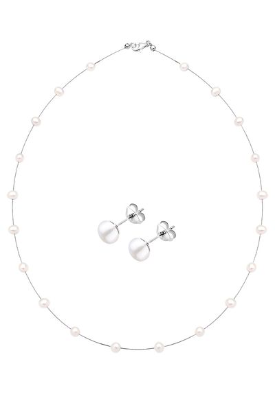 ELLI Schmuckset Süßwasserperlen 925 Ayar Gümüş