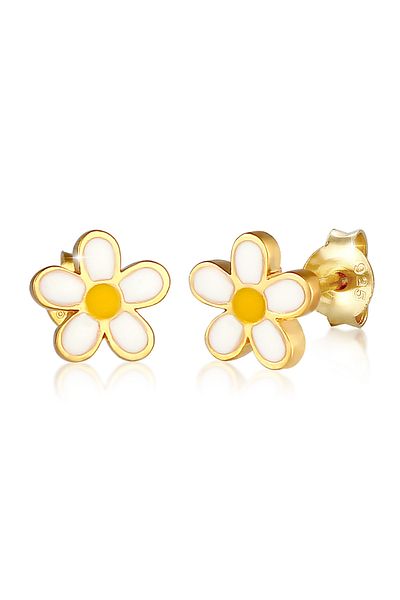ELLI Ohrringe Kinder Blume Flower Emaille 925 Silber