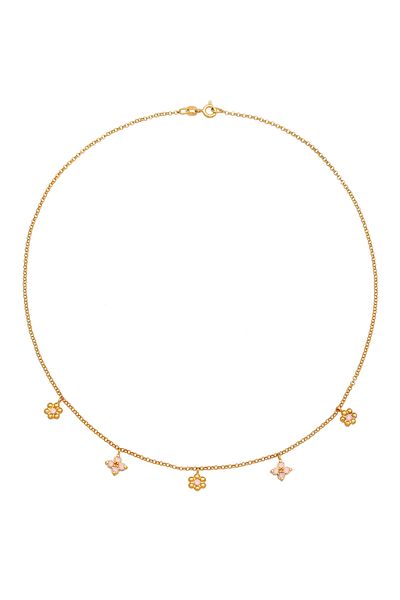 ELLI Halskette Damen Solitär Statement mit Kristallen in 925 Sterling Silber vergoldet