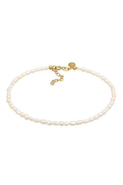 ELLI Fußschmuck Süßwasserperlen Klassik 925 Silber