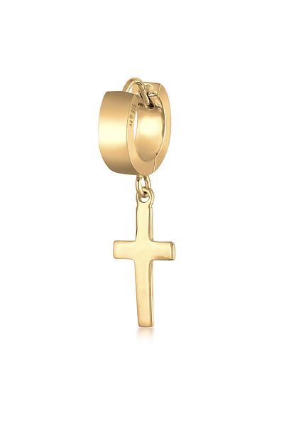 KUZZOI Ohrringe Creole Kreuz Scharnier Tekli 925 Silber