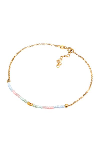ELLI Fußschmuck Boncuk Kugeln Pastell 925 Gümüş