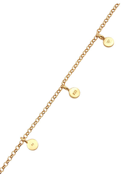 ELLI Fußschmuck Plättchen Organic Look 925 Silber