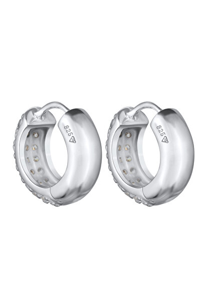 KUZZOI Ohrringe Herren Creolen Zirkonia Funkelnd Elegant 925 Silber