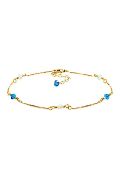 ELLI Fußschmuck Basic Strand Boncuk Kristal 925 Gümüş