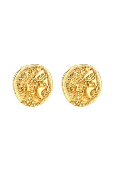 ELLI Ohrringe Stecker Coin Münze Vintage Antik Design 925 Silber