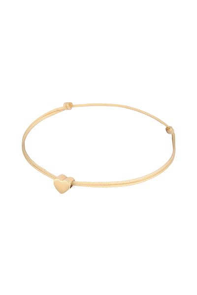ELLI Armband Herz Liebe Trend Textilband 925 Silber