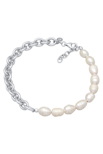 ELLI Fußschmuck Glieder Barock Süßwasserzuchtperle 925er Silber