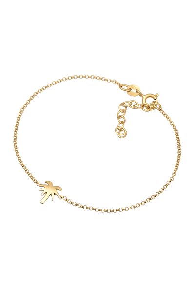 ELLI Damen-Halskette mit Palmenarmband aus 925er-Sterlingsilber – Strand-Basic