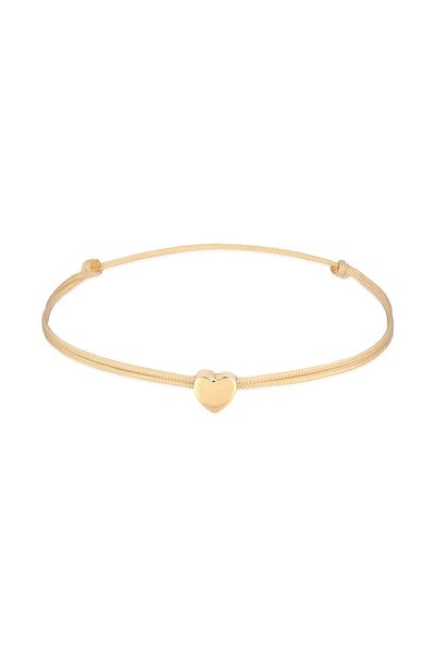 ELLI Armband Herz Liebe Trend Textilband 925 Silber