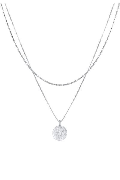 KUZZOI Halskette Herren Katman Figaro Venezianer Plättchen 925 Silber