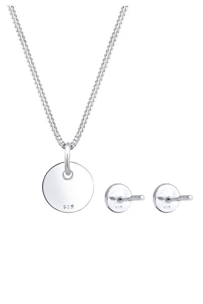 ELLI Schmuckset Basic Set Kreis Halskette Ohrstecker 925 Silber