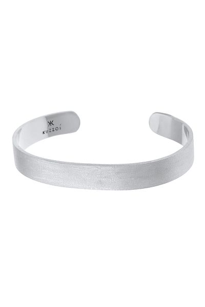KUZZOI Kol Bandı Herren Armreif Offen Glanz Breit Basic 925 Silber