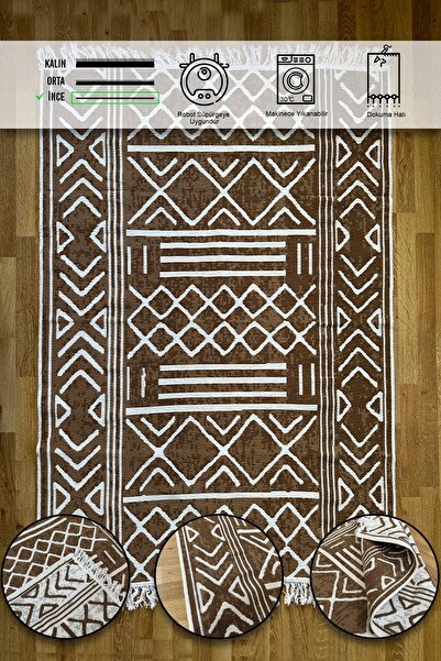 SİMEREV HALI HOME CONSEPT HALI Pamuk Dokuma Yumuşak Çift Taraflı Yıkanabilir ...