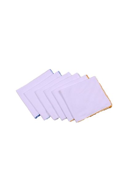 Sema Baby Pack of 6 Colorful Combed Cotton Baby Wipes Double Layer