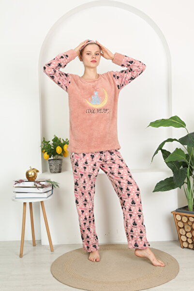 Tamay Boxer طقم بيجامة من القطيفة من الصوف المزدوج الناعم للشتاء