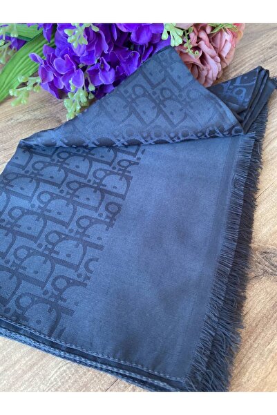 Nilbutik Women's Hijab Silky Shiny Jacquard D Pattern Shawl