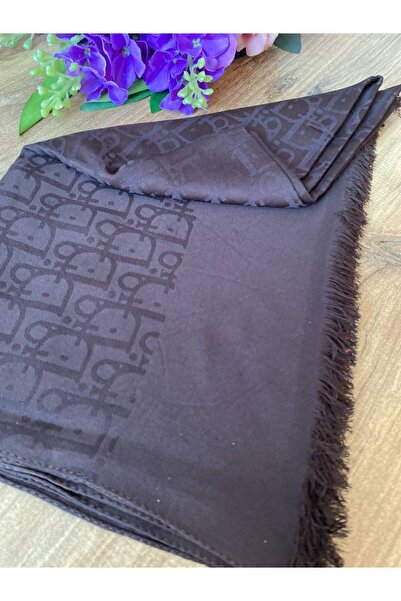 Nilbutik Kadın Tesettür İpeksi Parlak Jakar D Desen Şal