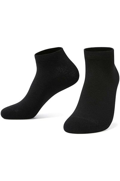Hilis Socks Unisex Βαμβακερά Αθλητικά Μποτάκια Κάλτσες Σετ Μαύρες 8 Ζεύγη