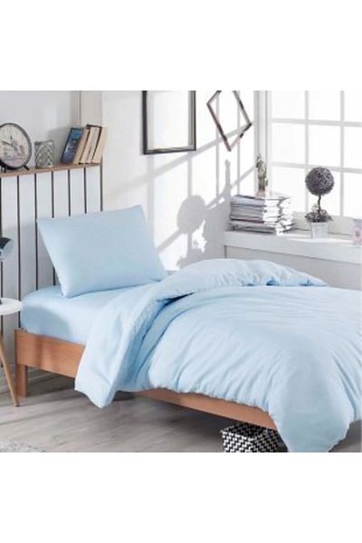 ENESSA SINGLE ELASTIC SHEET SET LIGHT BLUE