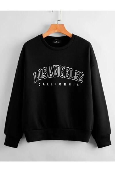 Surprise tekstil Losfkoobs, unisex, negru, cu gât rotund Los Angeles