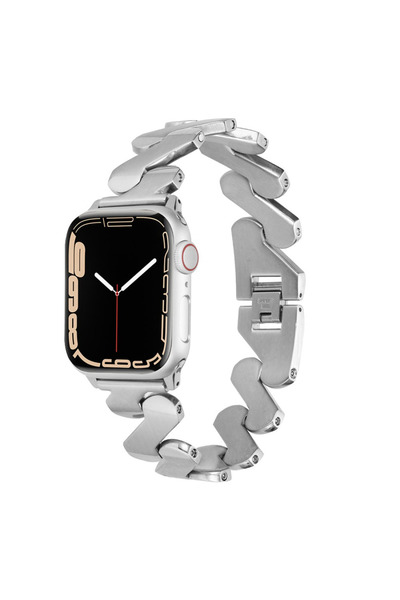 minsun Watch 2 3 4 5 6 7 8 9 Se 38 40 41mm Uyumlu Mira Çelik Kordon Silver