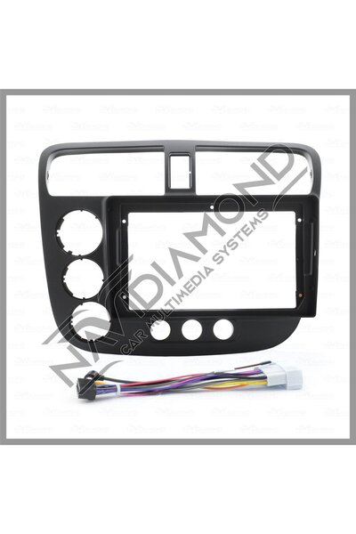 NAVİDİAMOND ÖZER ELEKTRONİK HONDA VTEC CİVİC 2001-2006 ANDROİD TEYP ÇERÇEVE (9 INCH) - SOKET - CANBUS
