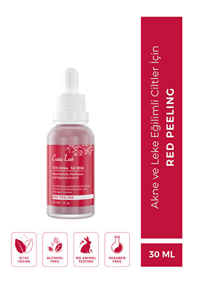 CUTİS LAB RED PEELİNG Bariyer Onarımı & Güçlü Antioksidan Koruma Sağlayan Yenileyici RED Peeling Losyon 30 ML