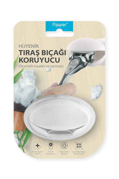 Flipper FLİPPER HİJYENİK TIRAŞ BIÇAĞI KORUMA KABI – BEYAZ