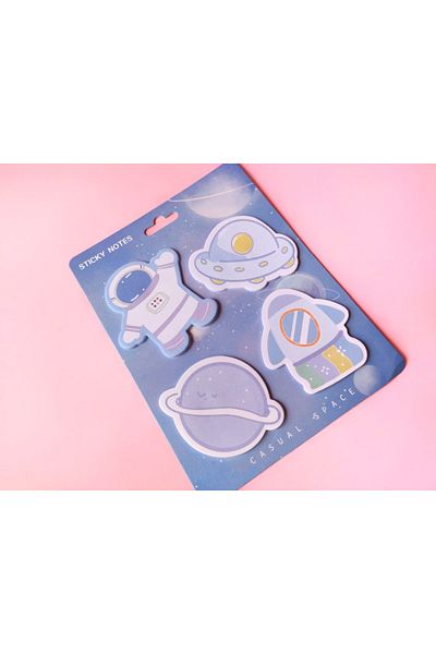 synshop Space Ship Planet Ufo Planet Paw - Adhesive Postit Note Paper, Korean Japanese
