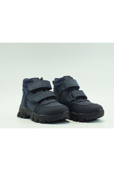 Toddler Cizme din piele naturală cu vârf de protecție cu velcro dublu