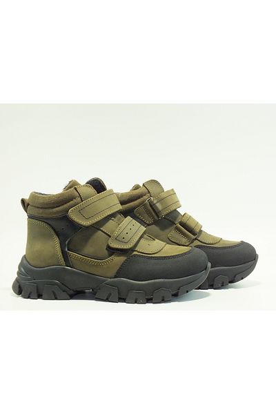 Toddler Genuine Leather Boots with Double Velcro Protected Toe