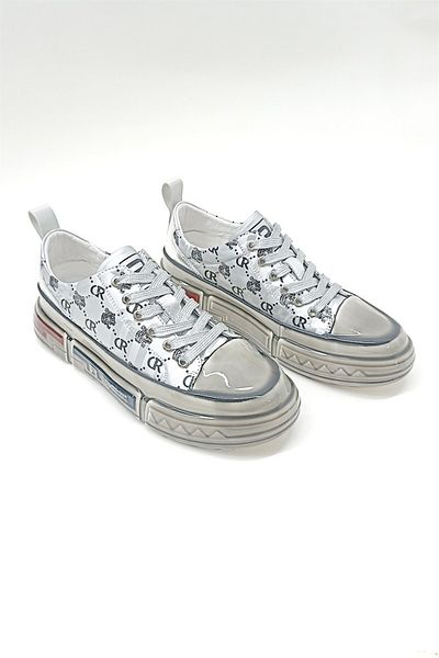 Guja Patterned Special Coated Gray Men's Sneakers