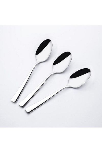 garaccu 6-Piece Stainless Flat Dessert Fork, Spoon, Tablespoon, Fork Teaspoon Daily Use