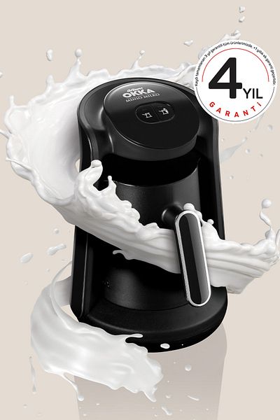 Arzum Ok0024-k Okka Minio Milko Turkish Coffee Machine with Milk - Chrome