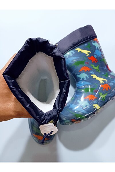 ZENEGE Çocuk Çizme Yağmur ve Kar Botu Kürklü