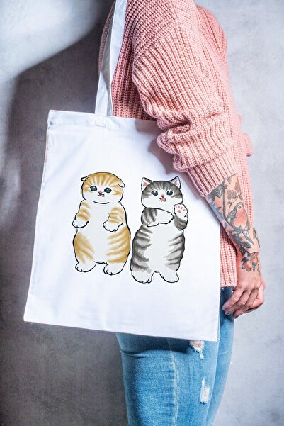 Eylül Design Cute Cats Printed Special Design Printed Organic A Quality Raw C...