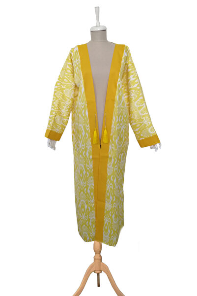 Kaftan Collection Kimono lung și caftan cu model Ikat