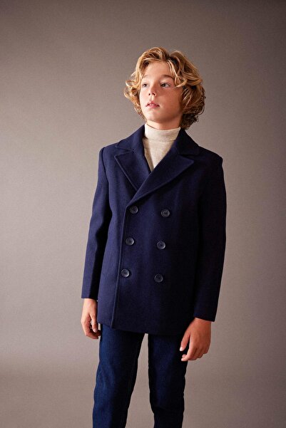 DeFacto Chlapecký klasický kašmírový kabát na knoflíky A3629a823wn