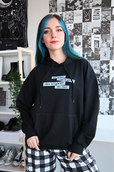 Gofeel Harajuku the Darker Printed Oversize Vintage Detail Sweatshirt Gofeel