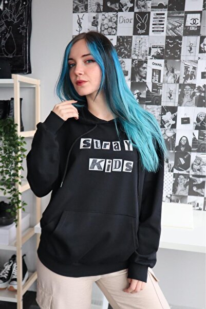 Gofeel Harajuku Stray Kids Tech Printed Oversize Vintage Detail Sweatshirt Go...