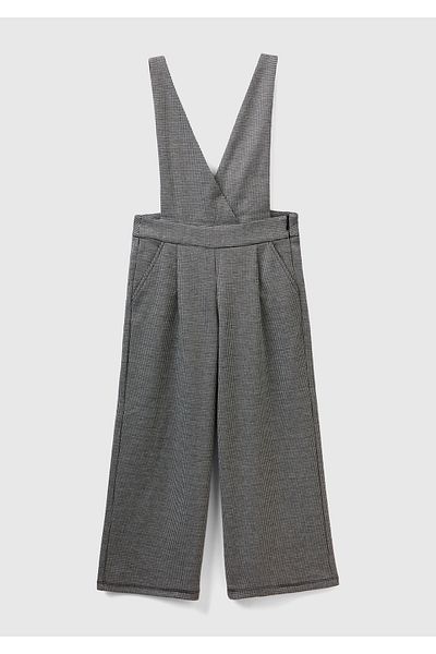 United Colors of Benetton Black Patterned Girl's Jumpsuit - Mix All, Strap
